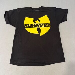 Wu-Tang Clan Graphic T-Shirt Mens Large Black Yellow Logo Short Sleeve Tee
